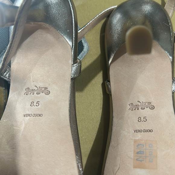 COACH Kyra Metallic Leather Sandal - Picture 16 of 16